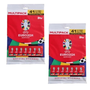 Topps UEFA EURO 2024 Sticker Kollektion (SWISS VERSION) Rote Sticker Variante – 2x Multipack