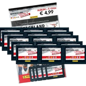 Panini Deutschland und die Besten aus Europa 2024 Sticker - 1x Starterpack + 15x Stickertüten
