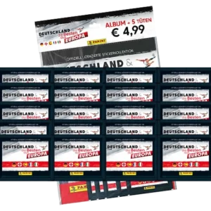 Panini Deutschland und die Besten aus Europa 2024 Sticker - 1x Starterpack + 20x Stickertüten