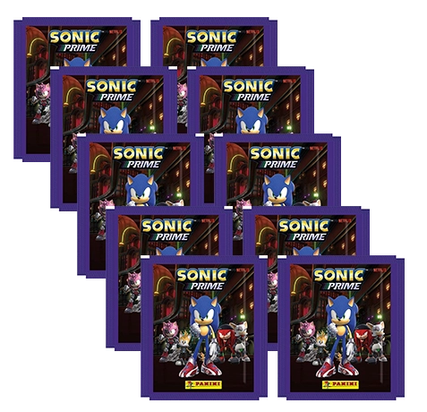 Panini Sonic Prime Sticker-Kollektion - 10x Stickertüten