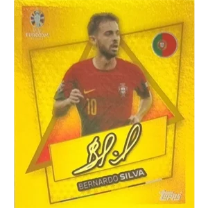 Topps UEFA EURO 2024 Sticker - POR SP BERNARDO SILVA mit UNTERSCHRIFT