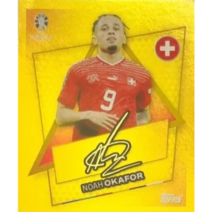 Topps UEFA EURO 2024 Sticker - SUI SP NOAH OKAFOR mit UNTERSCHRIFT