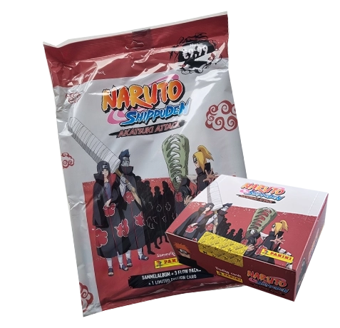 Panini Naruto Shippuden Akatsuki Attax Trading Cards (2024) - 1x Starterpack + 1x Display je 24x Booster Packs