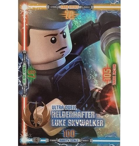 LEGO Star Wars Serie 3 Trading Cards - Nr 004 Ultra Duell Heldenhafter Luke Skywalker