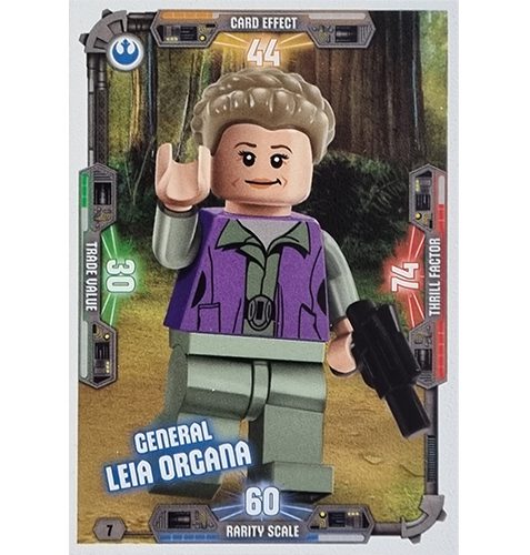 LEGO Star Wars Serie 3 Trading Cards - Nr 007 General Leia Organa