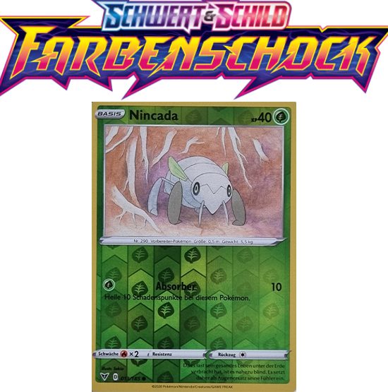 Pokémon Farbenschock Nincada 013/185 REVERSE HOLO