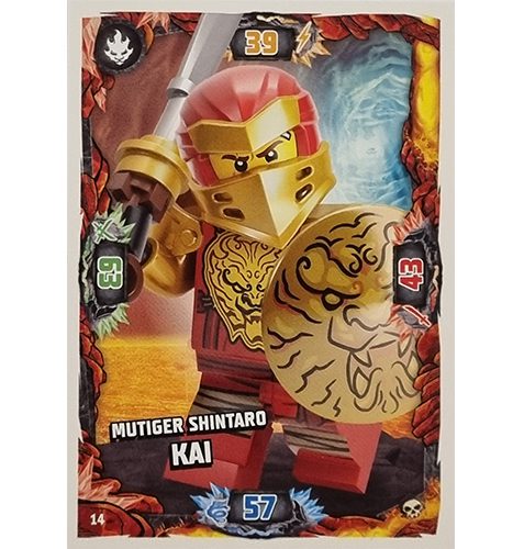 Lego Ninjago Serie 6 Trading Cards Nr 014 Mutiger Shintaro Kai