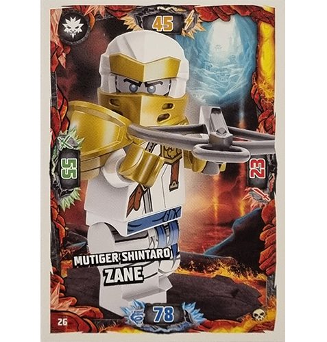 Lego Ninjago Serie 6 Trading Cards Nr 026 Mutiger Shintaro Zane