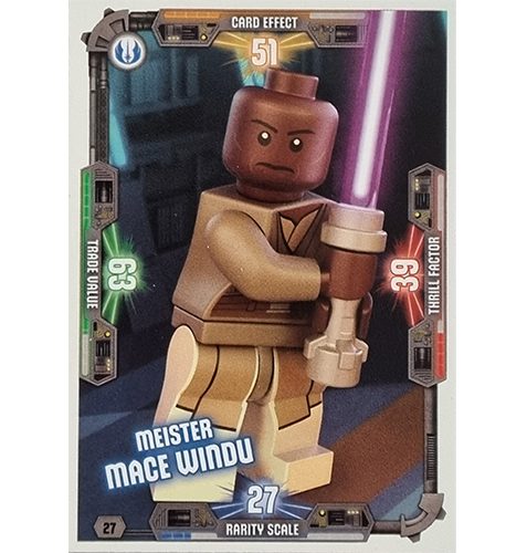 LEGO Star Wars Serie 3 Trading Cards - Nr 027 Meister Mace Windu