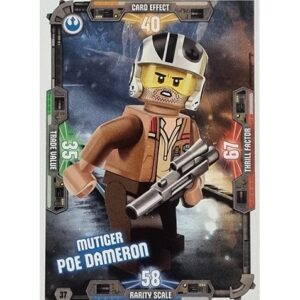 LEGO Star Wars Serie 3 Trading Cards - Nr 037 Mutiger Poe Dameron