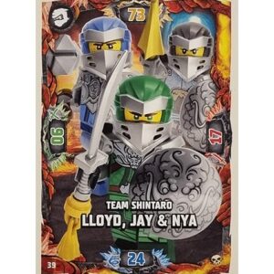 Lego Ninjago Serie 6 Trading Cards Nr 039 Team Shintaro Lloyd Jay und Nya
