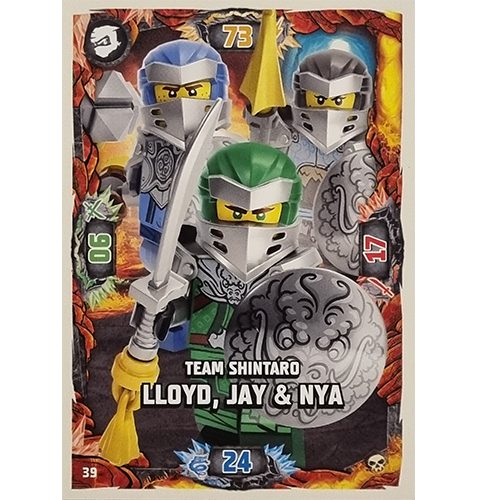 Lego Ninjago Serie 6 Trading Cards Nr 039 Team Shintaro Lloyd Jay und Nya