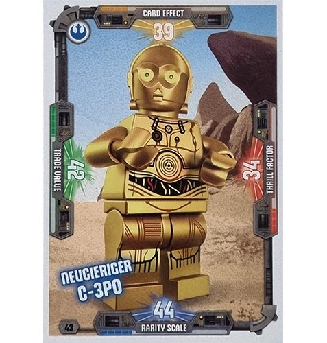 LEGO Star Wars Serie 3 Trading Cards - Nr 043 Neugieriger C-3PO