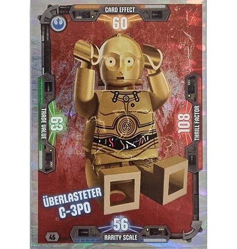 LEGO Star Wars Serie 3 Trading Cards - Nr 045 Überlasteter C-3PO