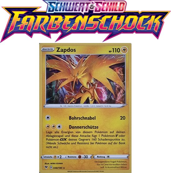 Pokémon Farbenschock Zapdos 048/185 HOLO