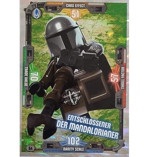 LEGO Star Wars Serie 3 Trading Cards - Nr 054 Entschlossener Der Mandalorianer