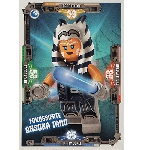 LEGO Star Wars Serie 3 Trading Cards Nr 057 Fokussierte Ahsoka Tano