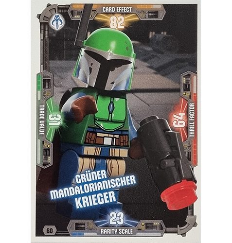 LEGO Star Wars Serie 3 Trading Cards Nr 060 Grüner Mandalorianischer Krieger