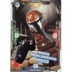 LEGO Star Wars Serie 3 Trading Cards Nr 063 Brauner Mandalorianischer Krieger