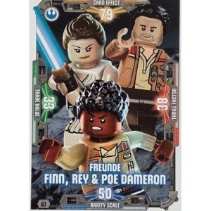 LEGO Star Wars Serie 3 Trading Cards Nr 067 Freunde Finn Rey & Poe Dameron