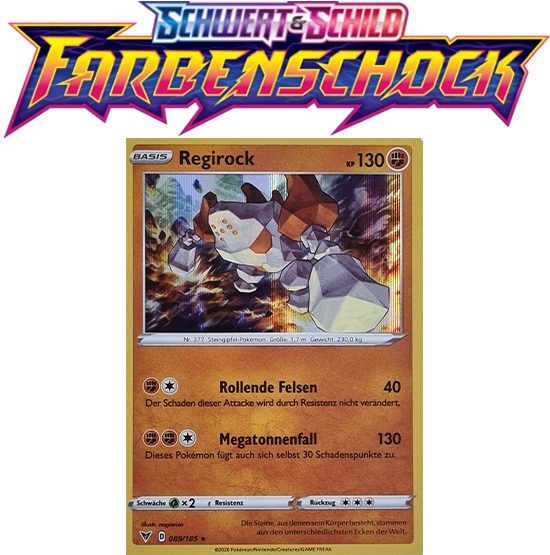 Pokémon Farbenschock Regirock 089/185 HOLO