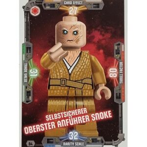 LEGO Star Wars Serie 3 Trading Cards Nr 094 Selbstsicherer Oberster Anführer Snoke