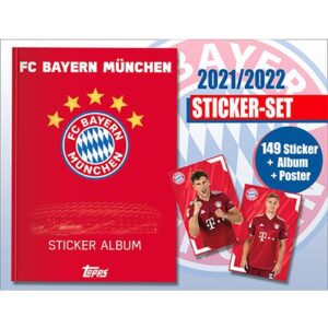 Topps FC Bayern München Offizielles Sticker-Set 2021/2022