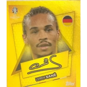 Topps UEFA EURO 2024 Sticker - GER SP LEROY SANE mit UNTERSCHRIFT