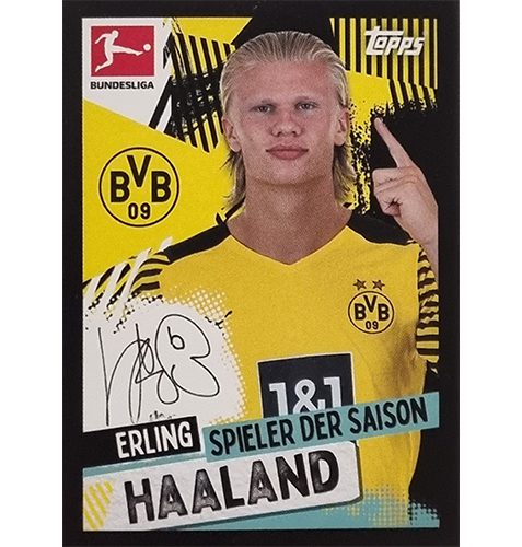 Topps Bundesliga Sticker Saison 2021/2022 Nr 010 Erling Haaland