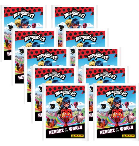 Panini Miraculous Ladybug Heroez in the World Sticker 10x Stickertüten