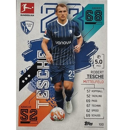 Topps Match Attax Bundesliga 2021/22 Nr 100 Robert Tesche