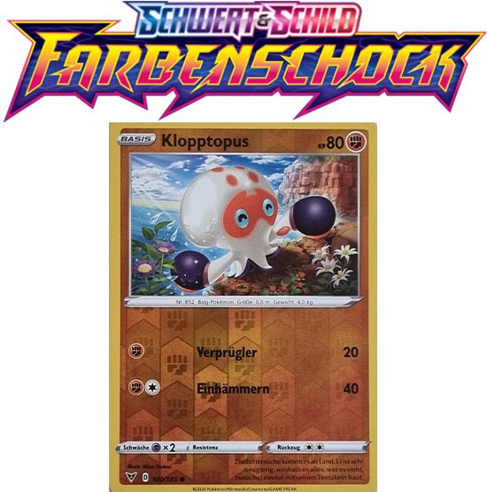 Pokémon Farbenschock Klopptopus 100/185 REVERSE HOLO