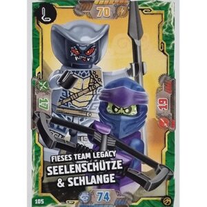 Lego Ninjago Serie 7 Trading Cards Geheimnisse der Tiefe - Nr 105 Fieses Team Legacy Seelenschütze & Schlange