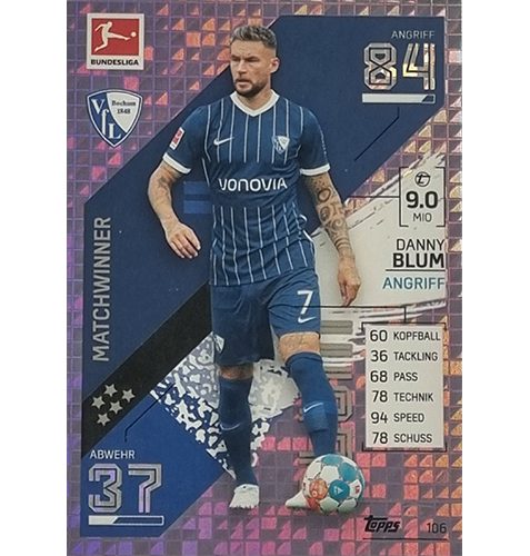 Topps Match Attax Bundesliga 2021/22 Nr 106 Danny Blum