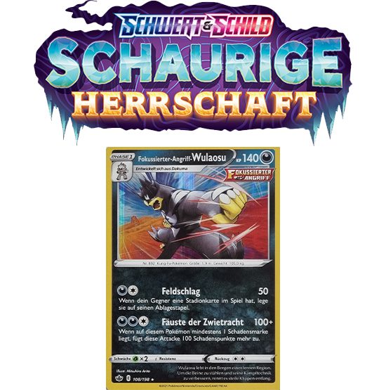 Pokémon Schaurige Herrschaft 108/198 Fokussierter-Angriff-Wulaosu HOLO