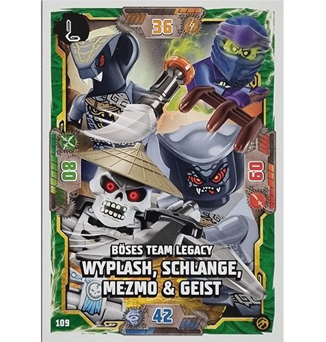 Lego Ninjago Serie 7 Trading Cards Geheimnisse der Tiefe - Nr 109 Böses Team Legacy Wyplash