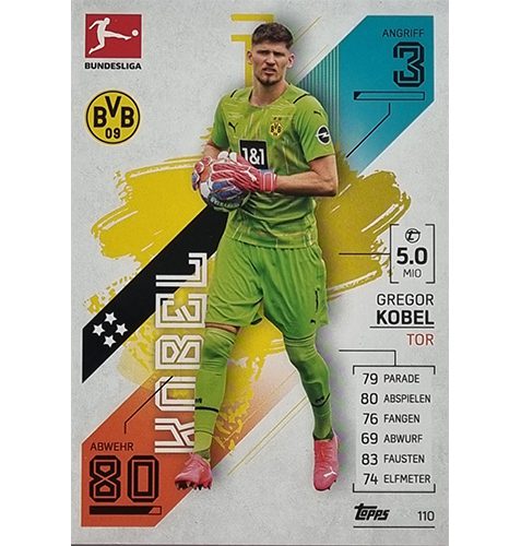 Topps Match Attax Bundesliga 2021/22 Nr 110 Gregor Kobel