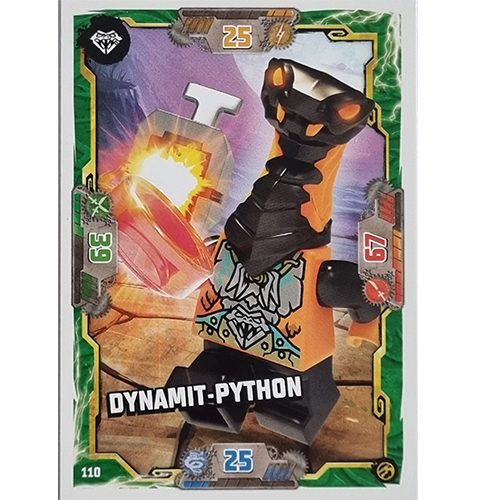 Lego Ninjago Serie 7 Trading Cards Geheimnisse der Tiefe - Nr 110 Dynamit-Python