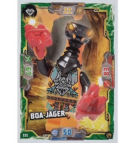 Lego Ninjago Serie 7 Trading Cards Geheimnisse der Tiefe - Nr 111 Boa-Jäger