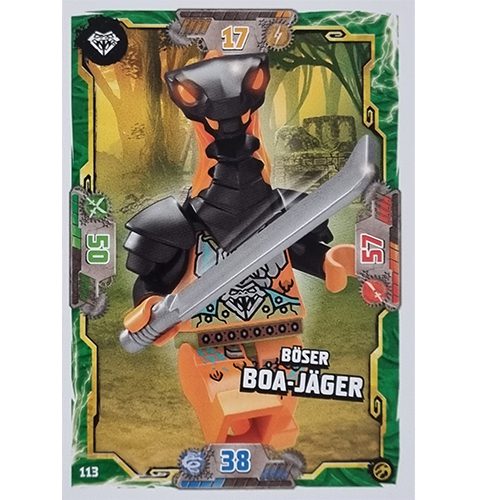 Lego Ninjago Serie 7 Trading Cards Geheimnisse der Tiefe - Nr 113 Böser Boa Jäger