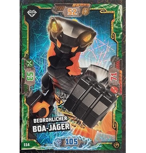 Lego Ninjago Serie 7 Trading Cards Geheimnisse der Tiefe - Nr 114 Bedrohlicher Boa Jäger