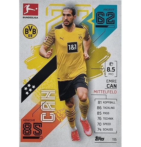 Topps Match Attax Bundesliga 2021/22 Nr 115 Emre Can