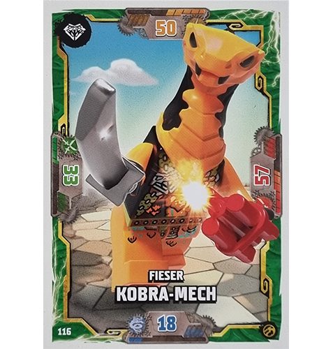 Lego Ninjago Serie 7 Trading Cards Geheimnisse der Tiefe - Nr 116 Fieser Kobra-Mech