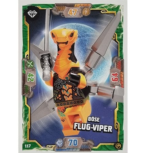 Lego Ninjago Serie 7 Trading Cards Geheimnisse der Tiefe - Nr 117 Böse Flug-Viper