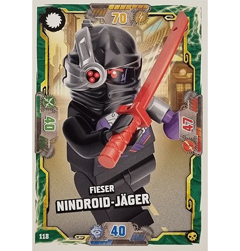 Lego Ninjago Serie 6 Trading Cards Nr 118 Fieser Nindroid Jäger