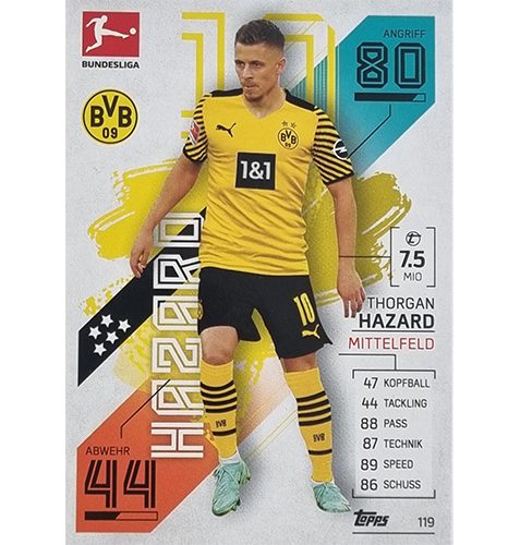 Topps Match Attax Bundesliga 2021/22 Nr 119 Thorgan Hazard