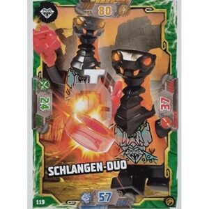 Lego Ninjago Serie 7 Trading Cards Geheimnisse der Tiefe - Nr 119 Schlangen-Duo