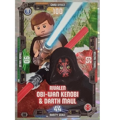 LEGO Star Wars Serie 3 Trading Cards Nr 119 Rivalen Obi-Wan Kenobi & Darth Maul