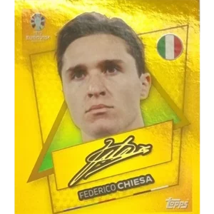 Topps UEFA EURO 2024 Sticker - ITA SP FEDERICO CHIESA mit UNTERSCHRIFT