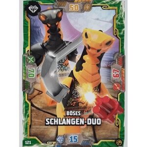 Lego Ninjago Serie 7 Trading Cards Geheimnisse der Tiefe - Nr 121 Böses Schlangen-Duo